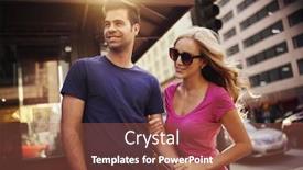  Presentation with los angeles - PPT layouts featuring down town los angel background and a tawny brown colored foreground