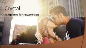  Presentation with downtown los angeles - Amazing presentation theme having  backdrop and a  colored foreground