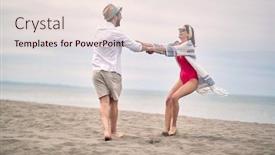  Presentation with romantic love - Amazing presentation design having romantic-couple-on-love-holiday backdrop and a lemonade colored foreground