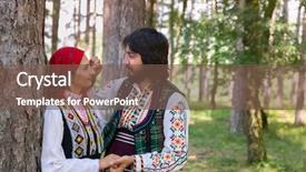  Presentation with bulgarian - Presentation design consisting of forest wearing traditional bulgarian background and a violet colored foreground