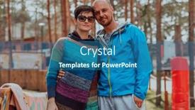  Presentation with weekend - Slides with romantic-couple-spending-time background and a ocean colored foreground