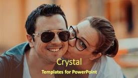  Presentation with weekend - PPT layouts with romantic-couple-spending-time background and a tawny brown colored foreground