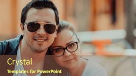  Presentation with weekend - Slides enhanced with romantic-couple-spending-time background and a tawny brown colored foreground