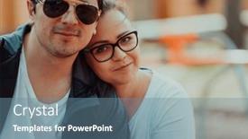  Presentation with weekend - Presentation having romantic-couple-spending-time background and a seafoam green colored foreground