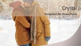  Presentation with romantic - Cool new PPT theme with valentine couple kiss - romantic date backdrop and a soft green colored foreground