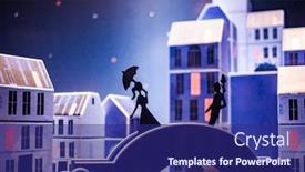  Presentation with dating - PPT theme enhanced with romantic-dating-background-girl background and a navy blue colored foreground