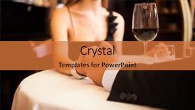  Presentation with holding hands - Slide set with romantic dinner - couple holding their hands background and a red colored foreground