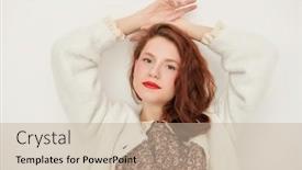  Presentation with feminine - Slide set consisting of romantic-feminine-style-portrait background and a  colored foreground