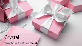  Presentation with luxury - Slides with romantic gift - luxury boxes tied background and a lemonade colored foreground