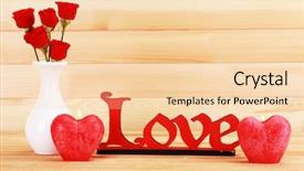  Presentation with romantic gift - Theme featuring romantic gift with candles love background and a lemonade colored foreground