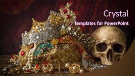  Presentation with treasure chest - Theme enhanced with romantic-image-of-a-treasure background and a wine colored foreground