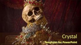  Presentation with treasure chest - PPT theme enhanced with romantic-image-of-a-treasure background and a wine colored foreground