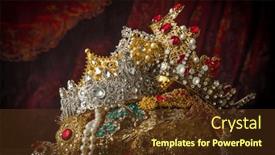  Presentation with gems - Presentation theme consisting of romantic-image-of-a-treasure background and a tawny brown colored foreground