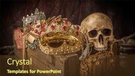  Presentation with treasure chest - PPT theme enhanced with romantic-image-of-a-treasure background and a  colored foreground