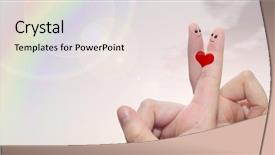  Presentation with family valentine - PPT theme enhanced with romantic love couple young family background and a sky blue colored foreground