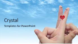  Presentation with family valentine - Theme enhanced with romantic love couple young family background and a  colored foreground