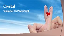  Presentation with family valentine - PPT theme having romantic love couple young family background and a teal colored foreground