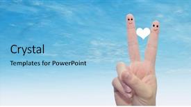  Presentation with family valentine - Presentation theme enhanced with romantic love couple young family background and a light blue colored foreground