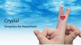  Presentation with family valentine - PPT theme enhanced with romantic love couple young family background and a  colored foreground