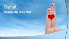  Presentation with family valentine - Colorful PPT theme enhanced with romantic love couple young family backdrop and a  colored foreground