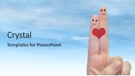  Presentation with family valentine - Cool new theme with romantic love couple young family backdrop and a light blue colored foreground