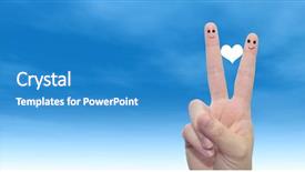  Presentation with family valentine - Slides with romantic love couple young family background and a  colored foreground