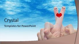  Presentation with family valentine - Cool new PPT theme with romantic love couple young family backdrop and a  colored foreground