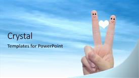  Presentation with family valentine - Slide deck consisting of romantic love couple young family background and a  colored foreground