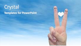  Presentation with family valentine - Audience pleasing presentation consisting of romantic love couple young family backdrop and a teal colored foreground