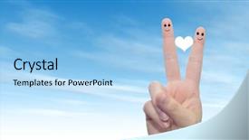  Presentation with family valentine - Slide deck with romantic love couple young family background and a  colored foreground