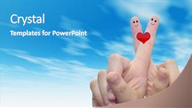  Presentation with family valentine - Cool new presentation theme with romantic love couple young family backdrop and a teal colored foreground