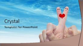  Presentation with family valentine - Slides with romantic love couple young family background and a  colored foreground