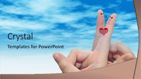  Presentation with family valentine - Theme featuring romantic love couple young family background and a  colored foreground