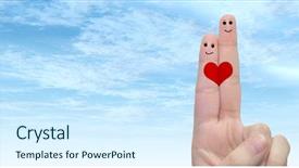  Presentation with family valentine - Audience pleasing theme consisting of romantic love couple young family backdrop and a  colored foreground