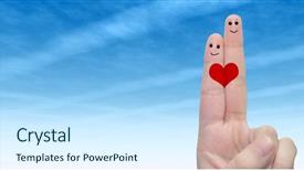  Presentation with family valentine - Colorful theme enhanced with romantic love couple young family backdrop and a cool aqua colored foreground