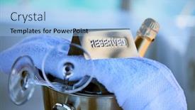  Presentation with luxury yacht - PPT theme having romantic luxury evening on cruise yacht with champagne setting empty glasses and bottle with champagne and tropical sunset with sea background background and a light blue colored foreground