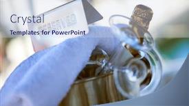  Presentation with luxury yacht - Slides featuring romantic-luxury-evening-on-cruise background and a sky blue colored foreground