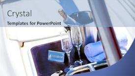  Presentation with luxury yacht - Colorful PPT layouts enhanced with romantic-luxury-evening-on-cruise backdrop and a light blue colored foreground