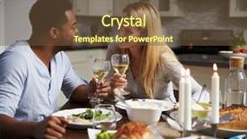  Presentation with romantic - Presentation theme having romantic mixed race couple making background and a tawny brown colored foreground