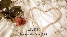  Presentation with pearls - Presentation with romantic pearls and rose background and a lemonade colored foreground