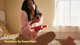  Presentation with valentines day - Presentation theme enhanced with romantic-scene-of-african-american background and a tawny brown colored foreground