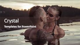  Presentation with infinity - Slide deck consisting of romantic sensual couple alone background and a tawny brown colored foreground