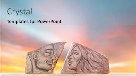  Presentation with relationship - Colorful slides enhanced with romantic-story-couple-in-loving backdrop and a light blue colored foreground