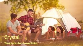  Presentation with romantic - Beautiful PPT theme featuring romantic time on camping two backdrop and a red colored foreground