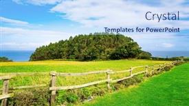  Presentation with road trip - Slide deck featuring romantic-trip-to-spain-asturias background and a sky blue colored foreground