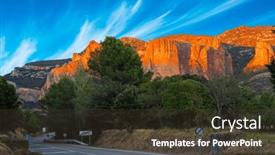  Presentation with romantic - Slide deck having romantic-trip-to-spain-gorgeous background and a tawny brown colored foreground