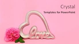  Presentation with mothers day floral - Presentation design featuring romantic-valentines-day-heart-shaped background and a  colored foreground