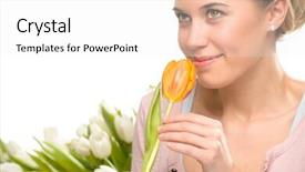  Presentation with smell - Cool new presentation design with romantic woman smell one orange backdrop and a  colored foreground