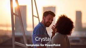  Presentation with romantic birthday couple celebrate - Slides enhanced with romantic-young-couple-during-sunset background and a tawny brown colored foreground