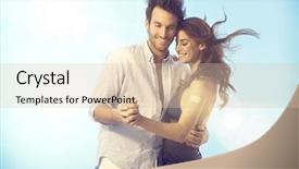  Presentation with sky blue - Amazing PPT layouts having romantic young loving couple dancing backdrop and a lemonade colored foreground